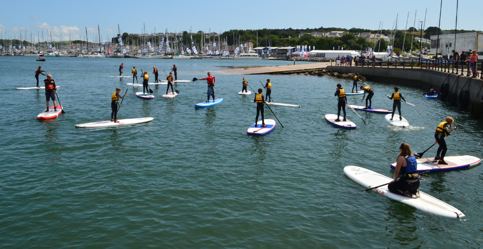 Stand up paddleboarding at Mount Batten Centre